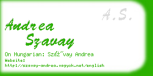 andrea szavay business card